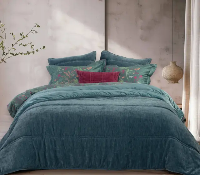 ΚΟΥΒΕΡΤΟΠΑΠΛΩΜΑ ΥΠΕΡΔΙΠΛΟ PARADISE 240Χ220 NEF-NEF HOMEWARE GREEN