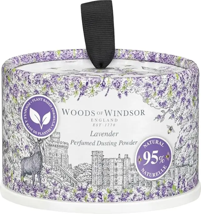 WOODS OF WINDSOR Lavender Dusting Powder Πούδρα Σώματος με άρωμα Λεβάντα 100g 2