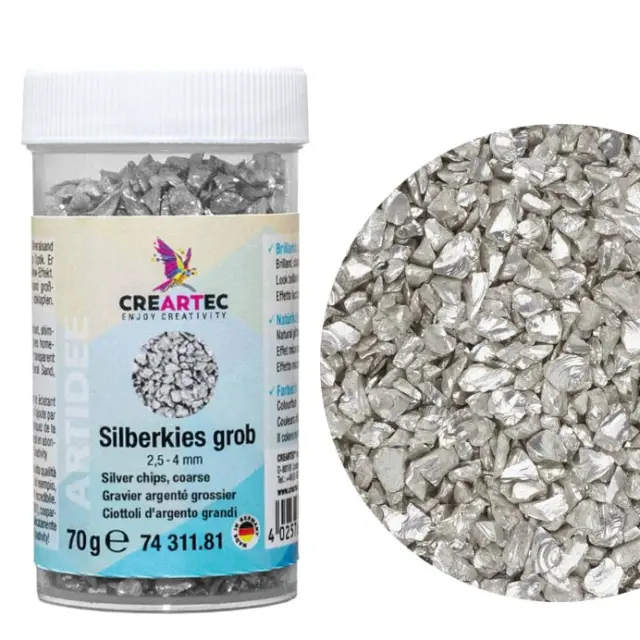 Creartec Silver Chips Coarse 2.5-4mm - 70gr
