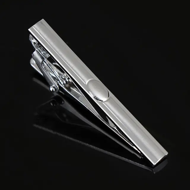 Σχεδιαστικό Ασημί Κλιπ Γραβάτας 5 cm – LGTC-T5/2 2