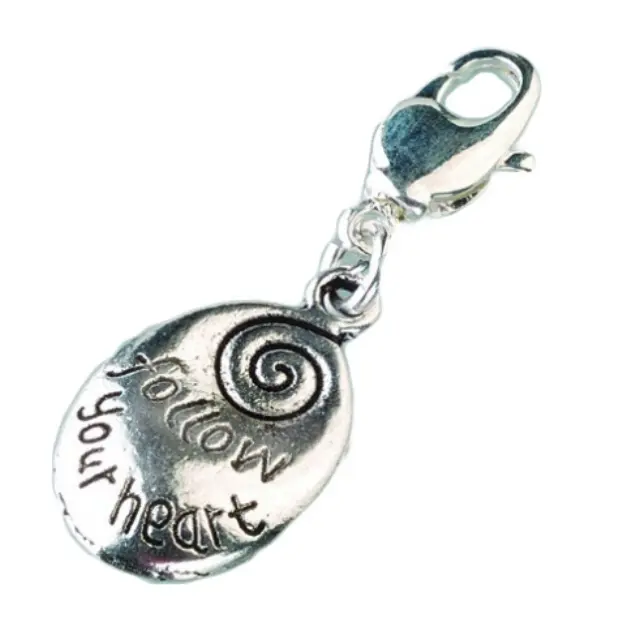 Μεταλλικό Διακοσμητικό Follow Your Heart 17mm