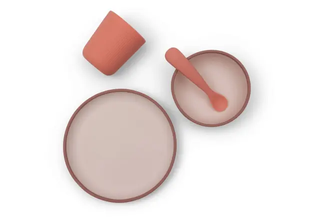 Σετ 4 τμχ Φαγητού Σιλικόνης Blush Shades (4+ μηνών) - Jollein