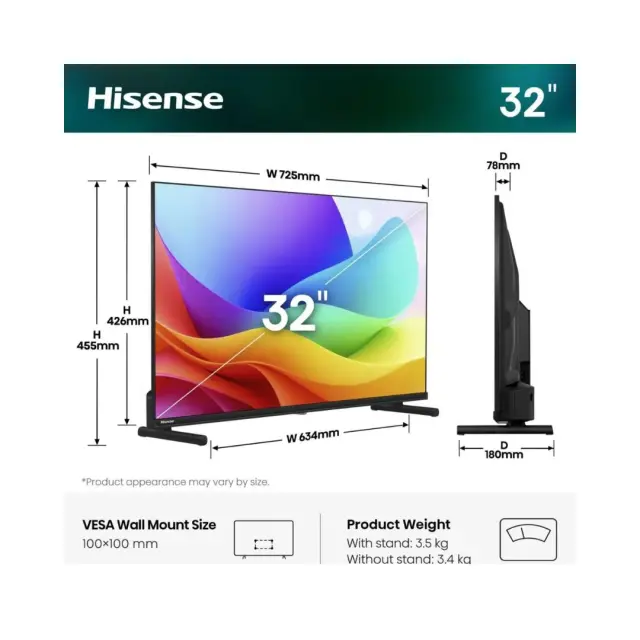 Hisense TV 32" 32A5S QLED FullHD 60Hz VidaaOS 20206 3