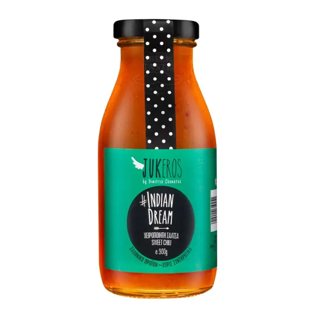 Σάλτσα Sweet Chili με Ανανά, Κουρκουμά, Κάρι και ξύδι - Jukeros - 300ml 5214000619451