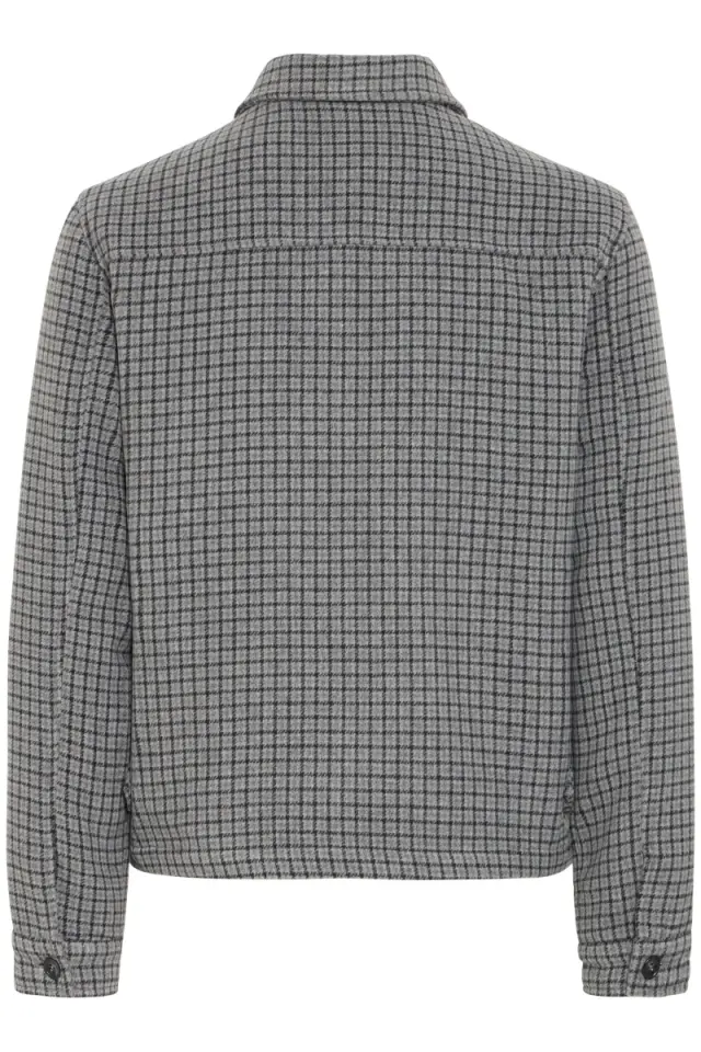 Casual Friday Ανδρικό ZAIDE Καρό Μπουφάν – Charcoal Grey Melange - M 2