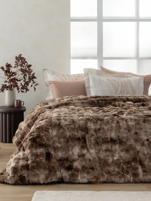 Κουβερτοπάπλωμα Υπέρδιπλο (220x240) Mina Beige Palamaiki
