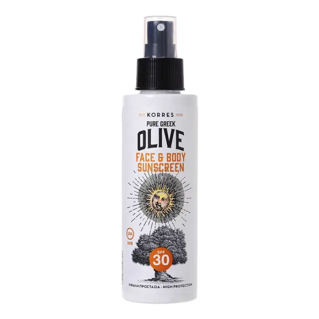 ΚΟΡΡΕΣ Olive Αντηλιακό Γαλάκτωμα Προσώπου-Σώματος SPF30, 150ml
