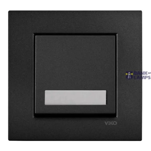Novella-Trenda Black Illuminated Labeled Buzzer Switch