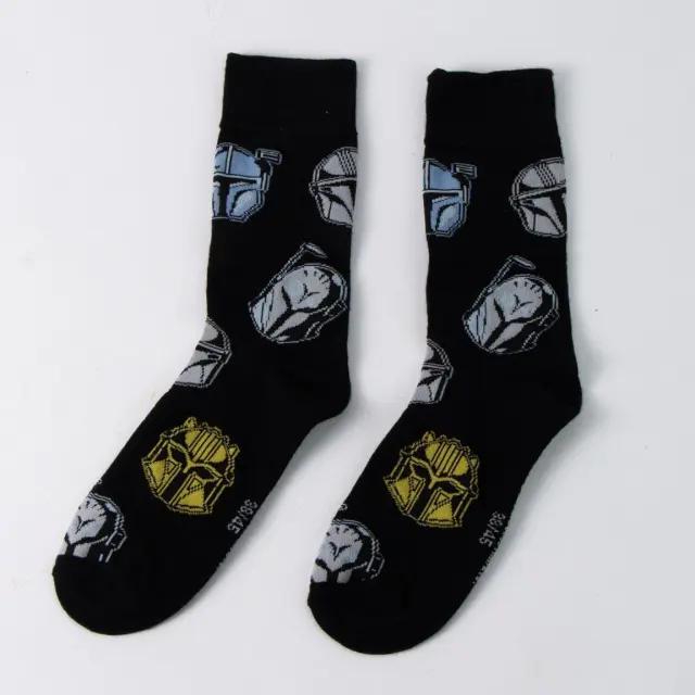 Star Wars The Mandalorian μακριά κάλτσα ενηλίκων Νο 38-45 Μαύρο 2