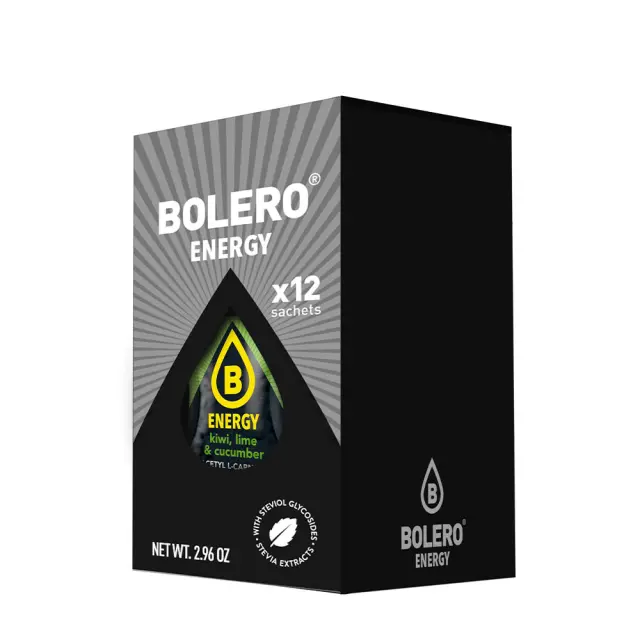 Bolero Energy Mix Kiwi – Lime – Cucumber, 12 x 7 g