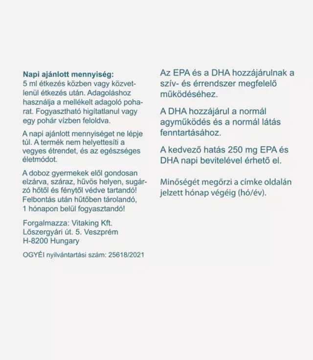 Vitaking Omega-3 liquid 2500 mg 3