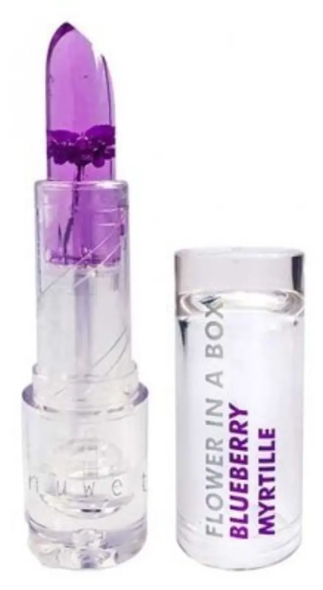 Inuwet Flower in a Box Lip Balm Blueberry Βάλσαμο Χειλιών που Αλλάζει Χρώμα με Αληθινό Λουλούδι 3g