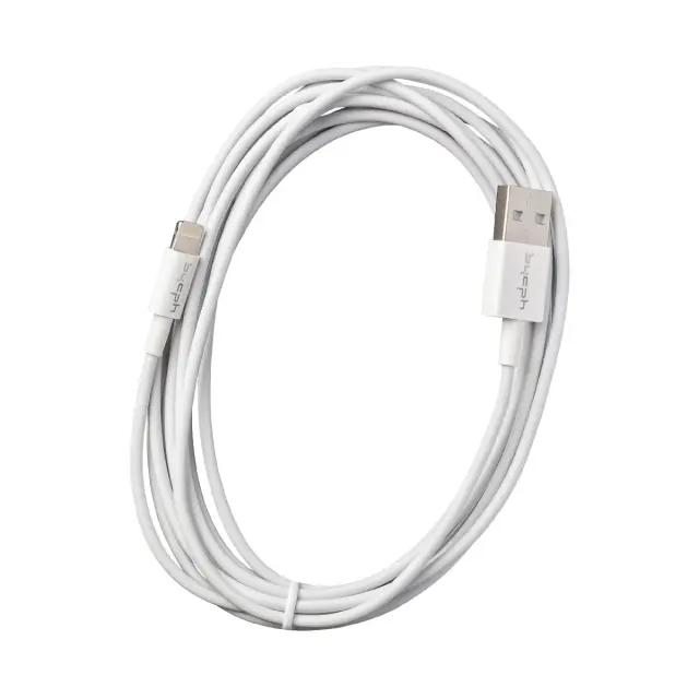 Καλώδιο Σύνδεσης και Φόρτισης Leki Orange Concept USB σε Lightning Λευκό 3m 2