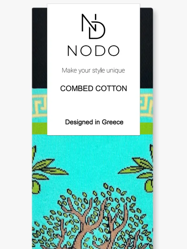 NODO Βαμβακερή Κάλτσα με Σχέδια Olive Tree 3