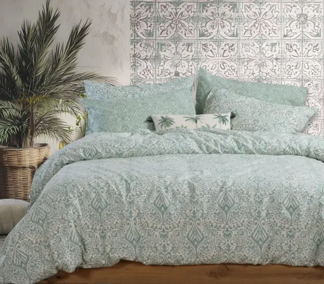 Σετ Σεντόνια King Size Με Λάστιχο (180x200+35) Jetrix Green Nef-Nef