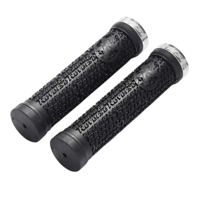 REVERSE Stamp Single Lock-On ΧΕΙΡΟΛΑΒΕΣ ΠΟΔΗΛΑΤΟΥ Ø30mm BLACK/SILVER