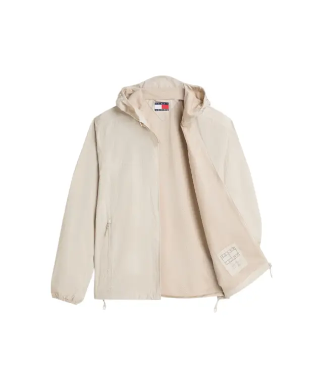 Tommy Hilfiger - Ανδρικό Αντιανεμικό Μεταβατικό Μπουφάν Chicago Packable Ripstop Relaxed Fit DM0DM23223-ACI Μπεζ