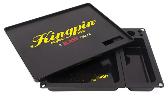 KingPin Raw Mafiozo Rolling Tray Δίσκος Πλαστικός Μαύρο (26x21cm)
