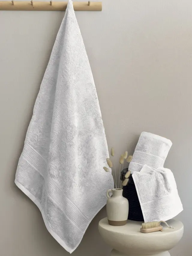 Πετσέτα Χεριών 30x50 600gsm Palamaiki Vins 30% Βαμβάκι-70% Bamboo- White