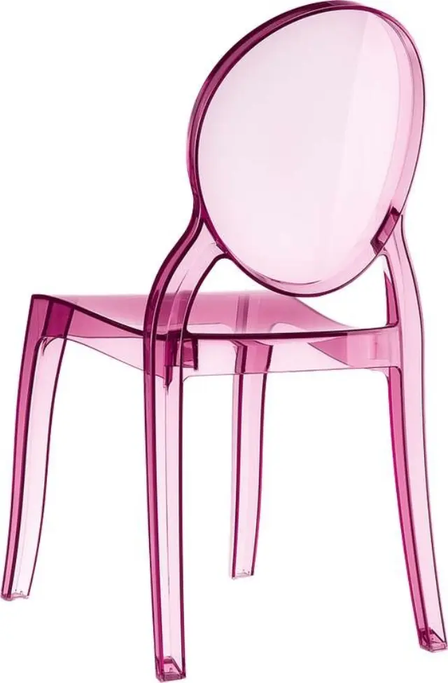 Καρέκλα Στοιβαζόμενη ELIZABETH Ροζ Ακρυλικό 46x53x87cm 2