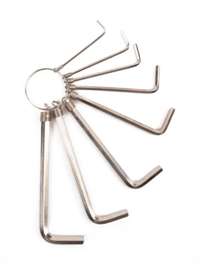 Hex key wrench set 8 pieces ring 1.5-6.0 mm