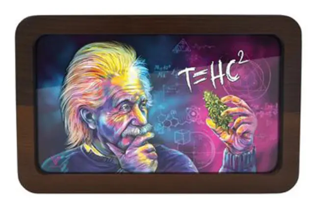 V-Syndicate Rolling Tray Ξύλινος Δίσκος Einstein 3D - Medium (30x18cm)