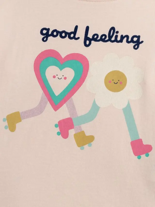 Παιδική Μπλούζα για Κορίτσια Good Feeling ΡΟΖ 3
