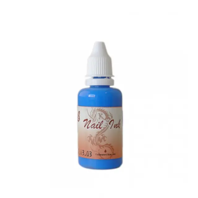 Ακρυλικό χρώμα αερογράφου Μπλε - Airbrush Blue Lake Nail Ink 30ml OEM