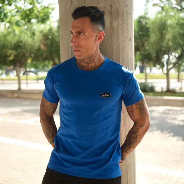 T-shirt Noshame® Μπλε με τύπωμα polymorphic - 142577 - XXL