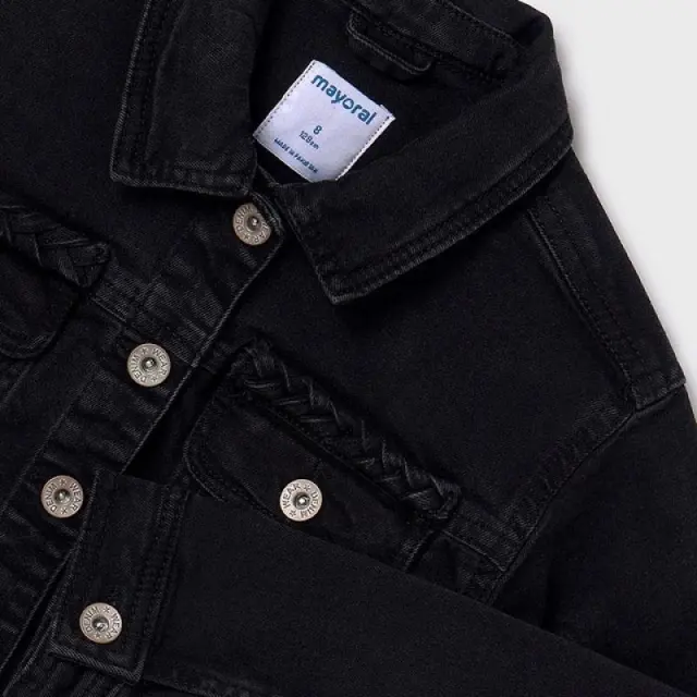 Junior 10 έως 18 ετών Τζάκετ τζιν Better Cotton μαύρο - 10Ε 2
