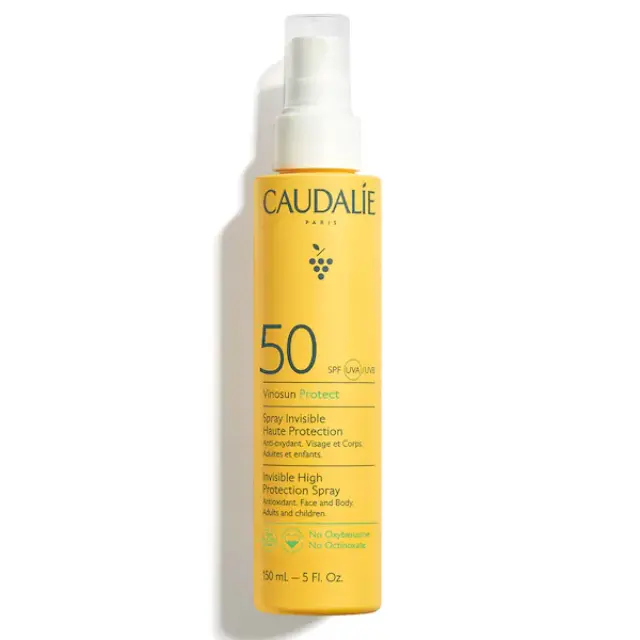 Caudalie Vinosun Protect Invisible High Protection Spray SPF50 Αντηλιακό Σπρέι για Πρόσωπο + Σώμα, 150ml