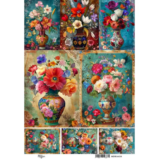 Ριζόχαρτο Maja's Memories, 22.5x32cm, Βάζα με λουλούδια, MDRA4338