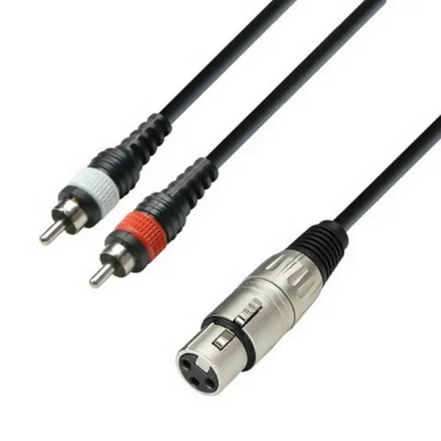 Adam Hall K3YFCC0300 3Star Series Καλώδιο Audio 2xRCA - XLR(f) 3m Μαύρο