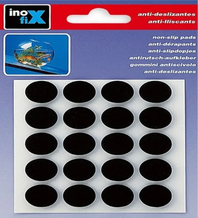 ΤΣΟΧΑΚΙΑ ΕΠΙΠΛΩΝ ΣΤΡΟΓΓΥΛΑ ΑΥΤΟΚΟΛΛΗΤΑ INOFIX 4033 3x17x17MM 20 ΤΕΜΑΧΙΑ ΜΑΥΡΑ 3