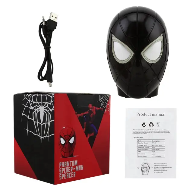 Φορητό ηχείο Bluetooth L9 Spiderman 5w ΜΑΥΡΟ