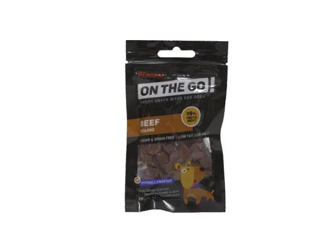 On The Go Bites Λιχουδιά Με Γεύση Βοδινό Για Σκύλους 25gr Μονόχρωμο