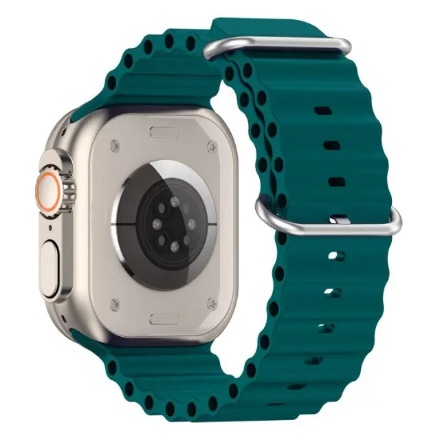 OceanWave Version Λουράκι Σιλικόνης για Apple Watch 42/44/45/49mm - Dark Green OEM 2