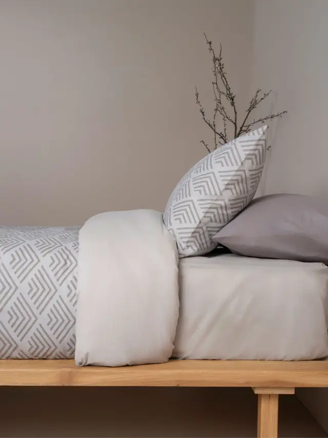 Σετ Σεντόνια Cotton Feelings 2048 Grey Διπλό (200x270) Sunshine 2