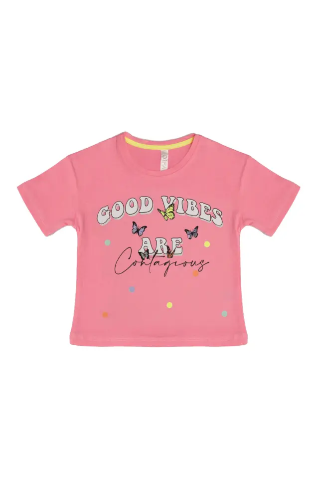 T-Shirt Kid Good Vibes Ροζ