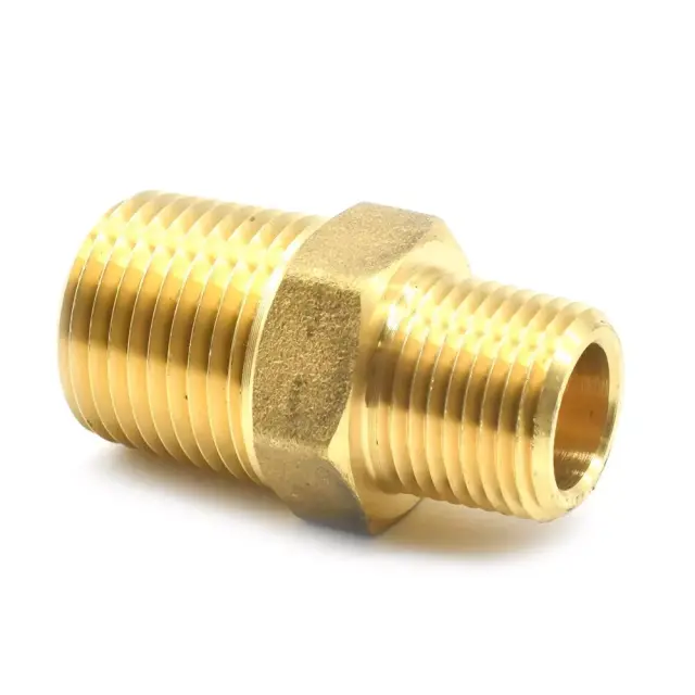 Ορειχάλκινος αρσενικός σύνδεσμος (hex nipple) BSP 1 1/4" x 22mm