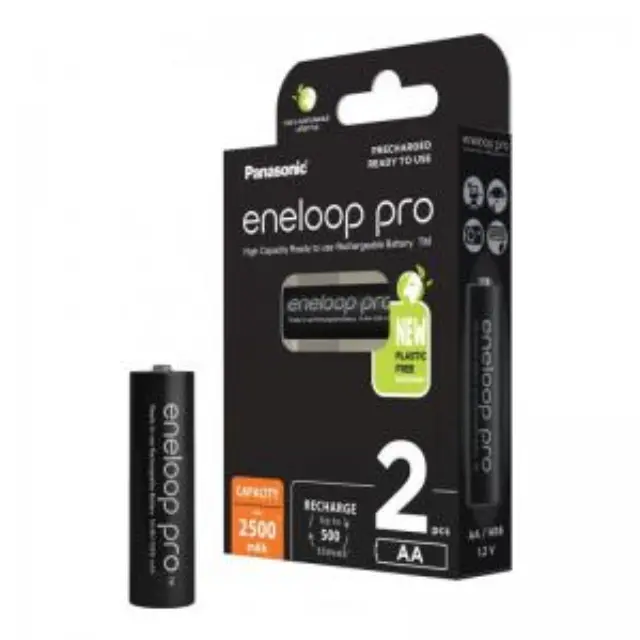 Panasonic Eneloop Pro Επαναφορτιζόμενες Μπαταρίες AA Ni-MH 2500mAh 1.2V 2τμχ (9719104) (PAN9719104) PANASONIC BATTERY 3