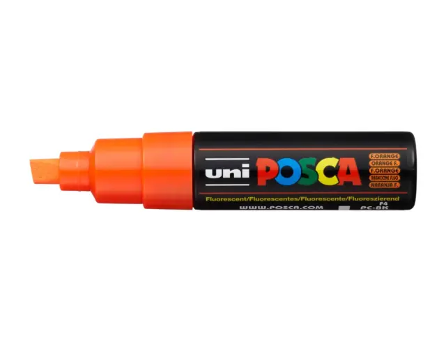 Μαρκαδόρος Σχεδίου Uni Posca PC-8K με πάχος μύτης 8.0mm - Fluorescent OrangePC-8K(E) - ΦΩΣ-ΠOPT