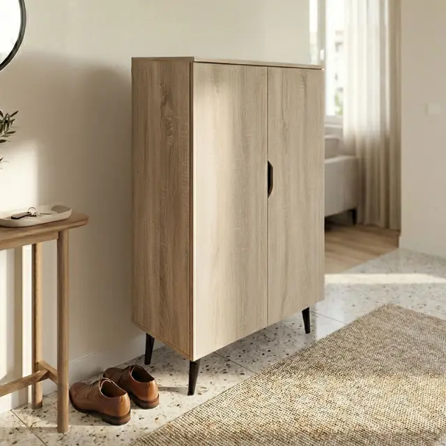 Παπουτσοθήκη-ντουλάπα Oufelia pakoworld sonoma 60x32.5x134.5εκ