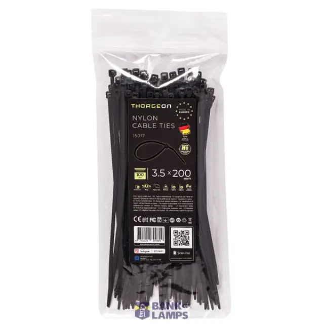 Ties 3.6x200 Black (100 pcs)