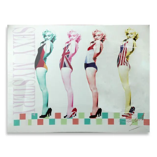 Πίνακας 30x40cm σε καμβά printed Marilyn λευκός Inart 3-90-105-0022