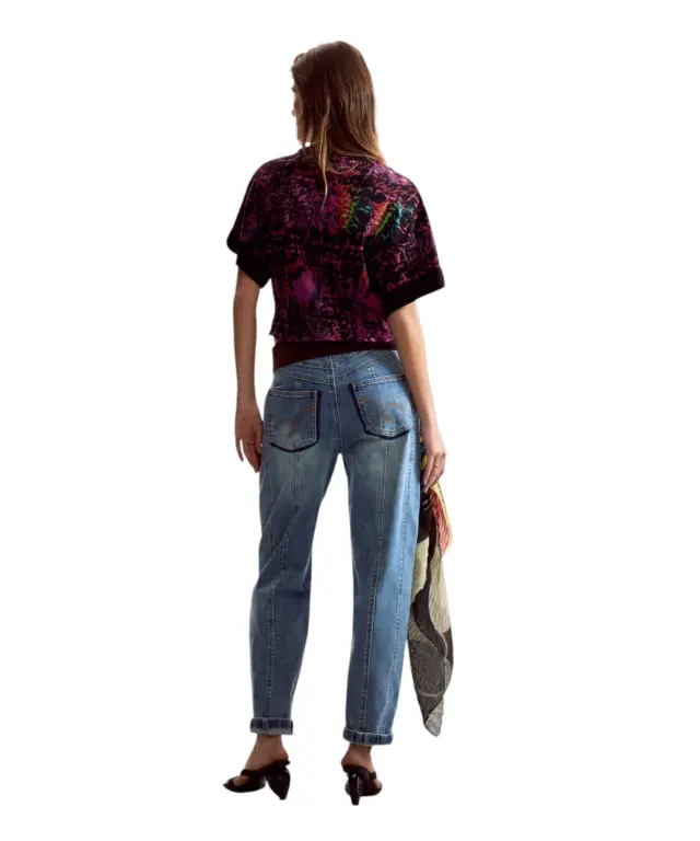 Desigual - Γυναικεία Κοντομάνικη Μπλούζα 26SWTK26-3062 Μωβ 3
