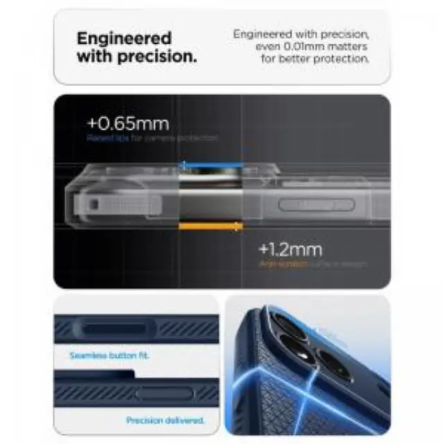 Θήκη Soft TPU Spigen Apple iPhone 18 Pro/ 17 Pro Liquid Air Σκούρο Μπλε N71775 2