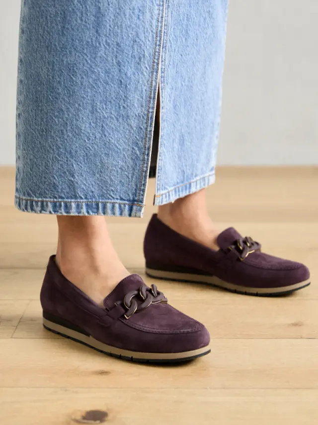 Gabor Μοκασίνια-Loafers Γυναικείο δέρμα Nubuck Μωβ GAB/52415 49-BRAMBLE - 36 2
