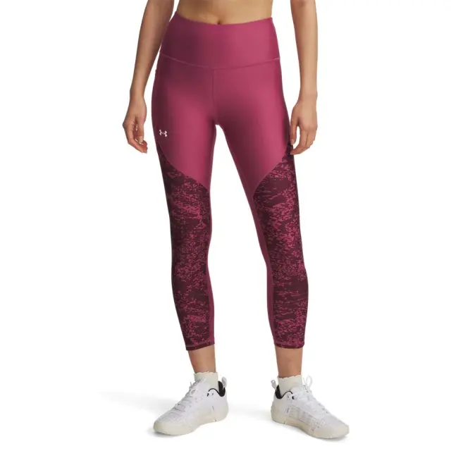 Under Armour Women's Tech Print Panel Ankle Legging Φούξια 1386407-659 (Under Armour)
