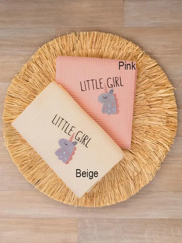 Κουβέρτα Κούνιας πικέ (110x150) Sugar Beige βαμβακερές Palamaiki 2